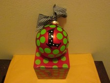 Coton Colors Monogram Initial L Christmas Ornament New In Decorative Box