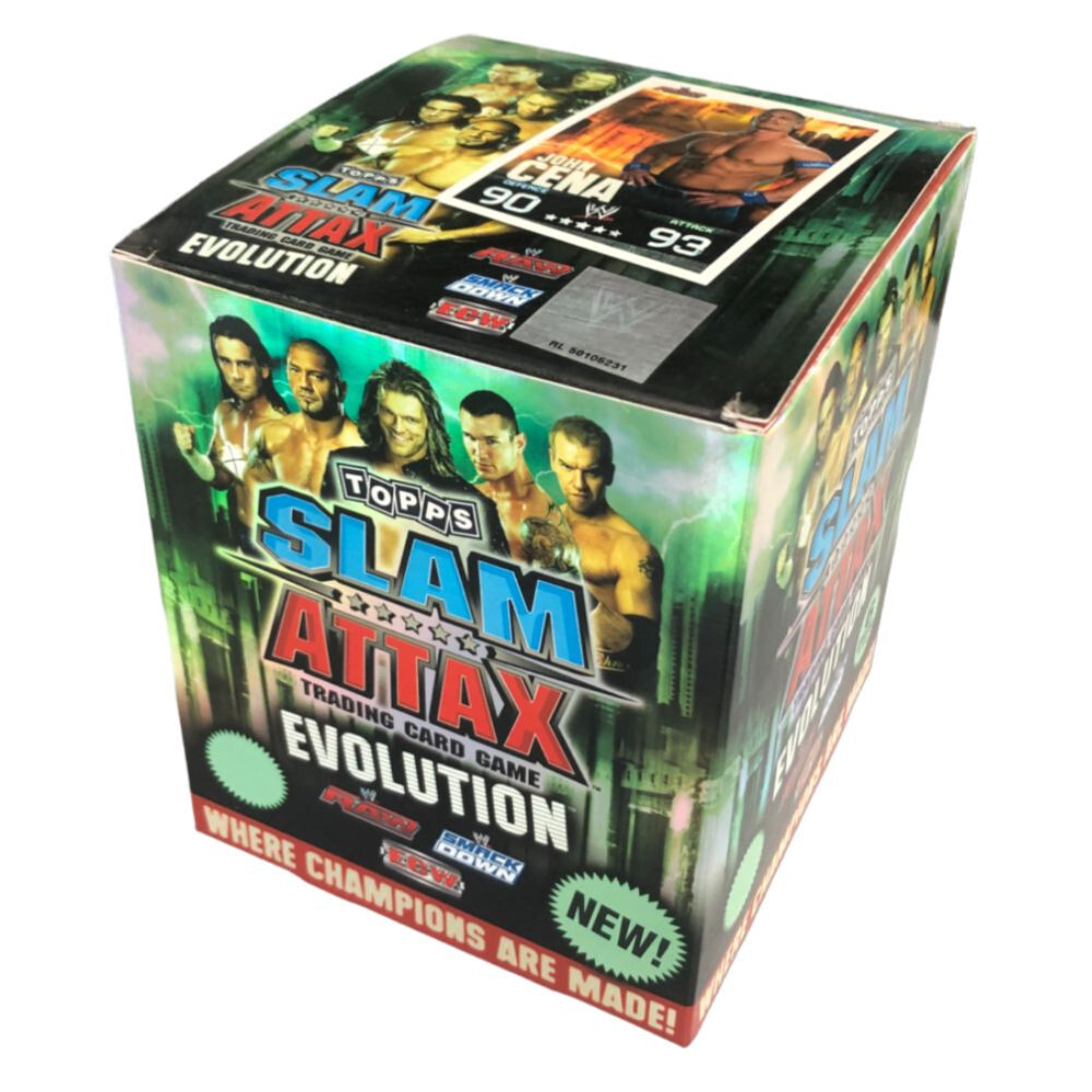 wwe booster box Topps WWE Slam Attax Evolution Trading Cards Booster Box - 100 Packs