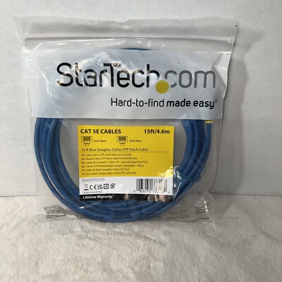 StarTech 15 ft Cat 5e UTP Molded Patch Cable - Blue