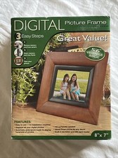 Smartparts Digital Picture Frame 5.6  Wood Finish New In Box 8x7 SPDPF56E