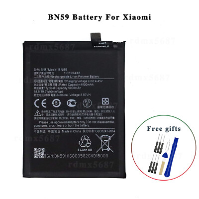 Replace Battery BN59 For Xiaomi Redmi Note 10 10S 10 M2101K7AG + TOOL