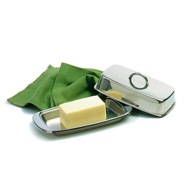 Norpro Nuevo Juego de Plato de Mantequilla de Acero Inoxidable Bandeja para Servir 7.5"L X 4"W X 2"H Foto 3 de 4