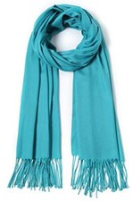 Pashmina Shawls and Wraps Large Scarfs for Women Wedding Party Bridal Aqua