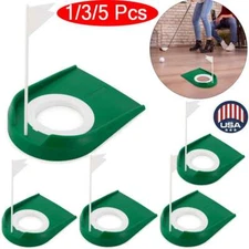 1-5pc Practice Putting Cup for Golf with Adjustable Hole and Flag Indoor outdoor