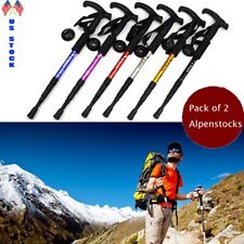 2X Trekking Poles Nordic Walking Sticks Adjustable Anti-shock Hiking Alpenstock