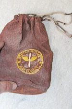 WWII Propeller USAF US Aircraft Patch ON LEATHE BAG IN POOR CONDITION