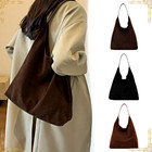 Soft Vintage Suede Womens Bag Large Capacity Handbag Casual Ladies Shopping Tote