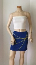 Vintage GIANNI VERSACE Blue Casual Pencil Skirt Size 40 