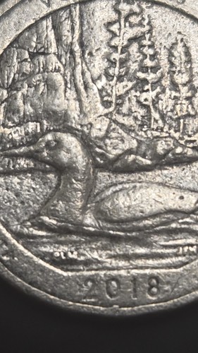 ***Rare***2018 P Quarter Struck Through Grease Error. Covers Entire Front & Back - Picture 2 of 4