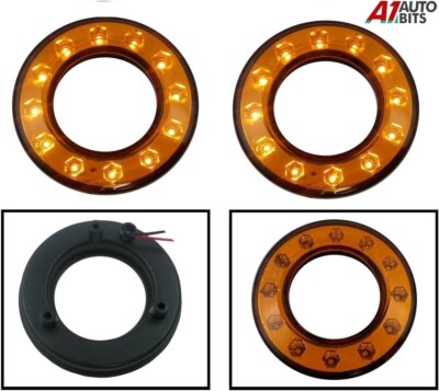 Kit 10 Luci LED Indicatori Laterali Ambra Per Rimorchio, Camper, Furgone, 12V - 4