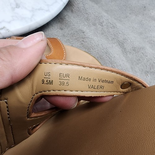 Sam Edelman Shoes Womens Size 9.5 Valeri Brown Leather Slip On Sandals *NWOT* - Picture 11 of 12