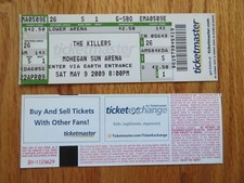 UNUSED THE KILLERS May 9, 2009 MOHEGAN SUN ARENA Concert Ticket