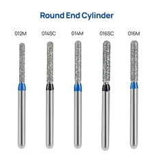JMU Dental Diamond Burs Round End Cylinder FG 881 5Pcs-50Pcs