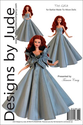 The Gala Doll Clothes Sewing Pattern Barbie Made-To-Move Original Dolls