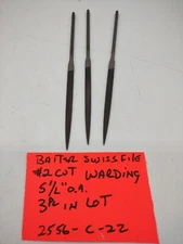 Baiter Swiss Files, Warding Type, #2 Cut, 5 1/2",(3 PC In Lot)2556-c-22