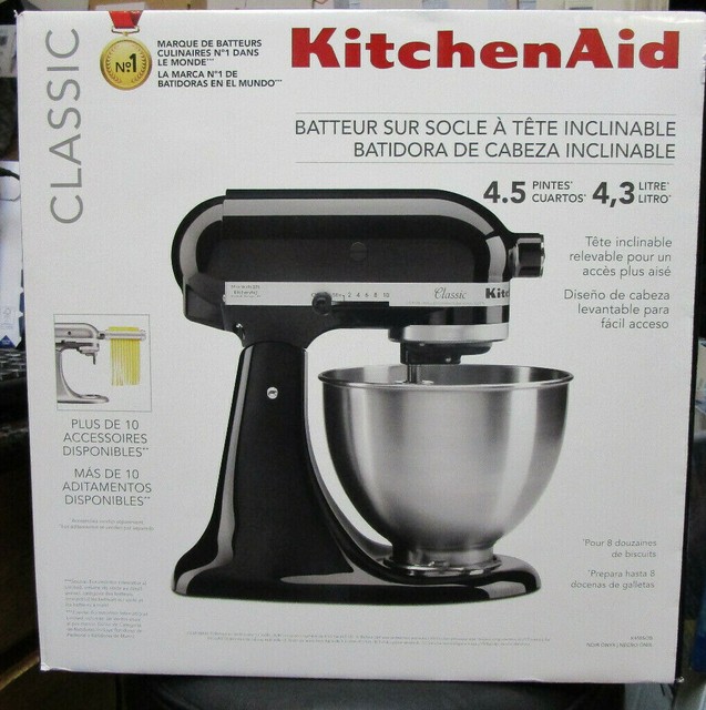 KitchenAid K45SS Classic Series Tilt Head Stand Mixer 4.5 Quart Onyx