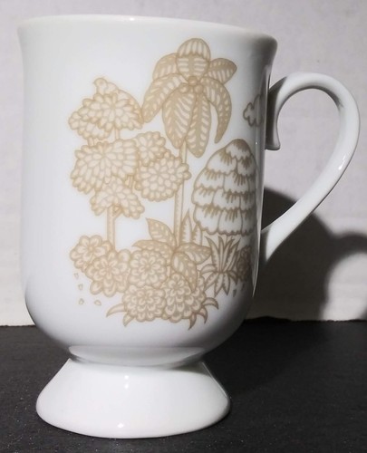 Vintage Bali Motiv Palmen Fine China Toskana Japan Sockel Kaffeebecher - Bild 3 von 11