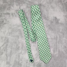 Vineyard Vines Tie Mens Green Golf Club Ball Print Silk Necktie Made in USA
