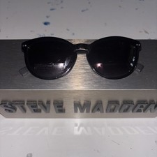 STEVE MADDEN SUNGLASSES BLACK 52/18/140 WITH CASE NEW