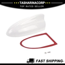 Shark Fin Antenna Cover for Car with Adhesive Base White
