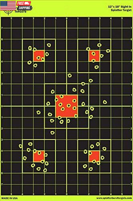12''X18'' Sight in Splatterburst Target - Instantly See Your Shots Burst Bright Fl