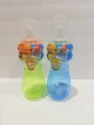 Nuby Toddler Sippy Cups 18m+ 14oz No Spill BPA Free Lot of 2 Sport Sipper New