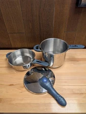 WMF Perfect Plus 6.5 L & 3.0 L Pressure Cooker Germany Cromargan