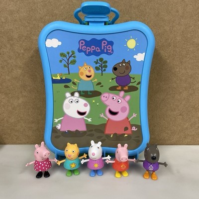 Peppa Pig Peppa s Club Friends Carrying Case & 5 Character Figurines Kids Toys