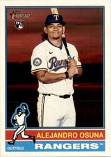 Alejandro Osuna 2025 Topps Heritage RC #695 Texas Rangers