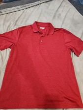 Grand Slam Performance Men's Red Golf Polo Shirt Short Sleeve, Size Large