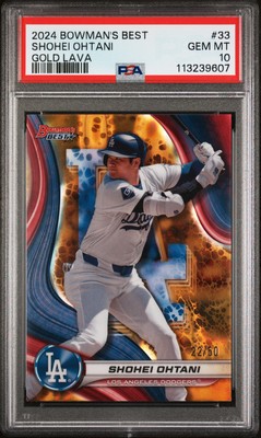 2024 Bowman'S Best #33 Shohei Ohtani Gold Lava /50 PSA 10 | eBay