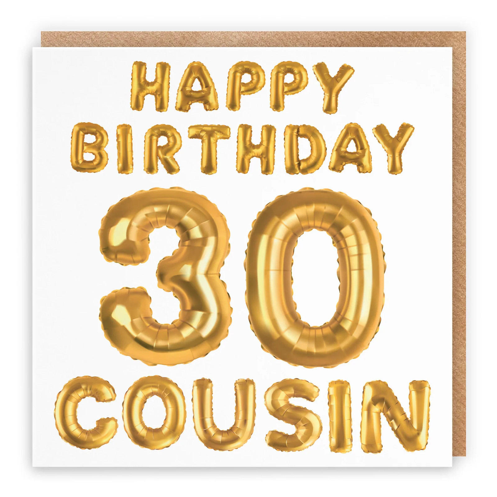 30th Cousin Birthday Card Balloon
