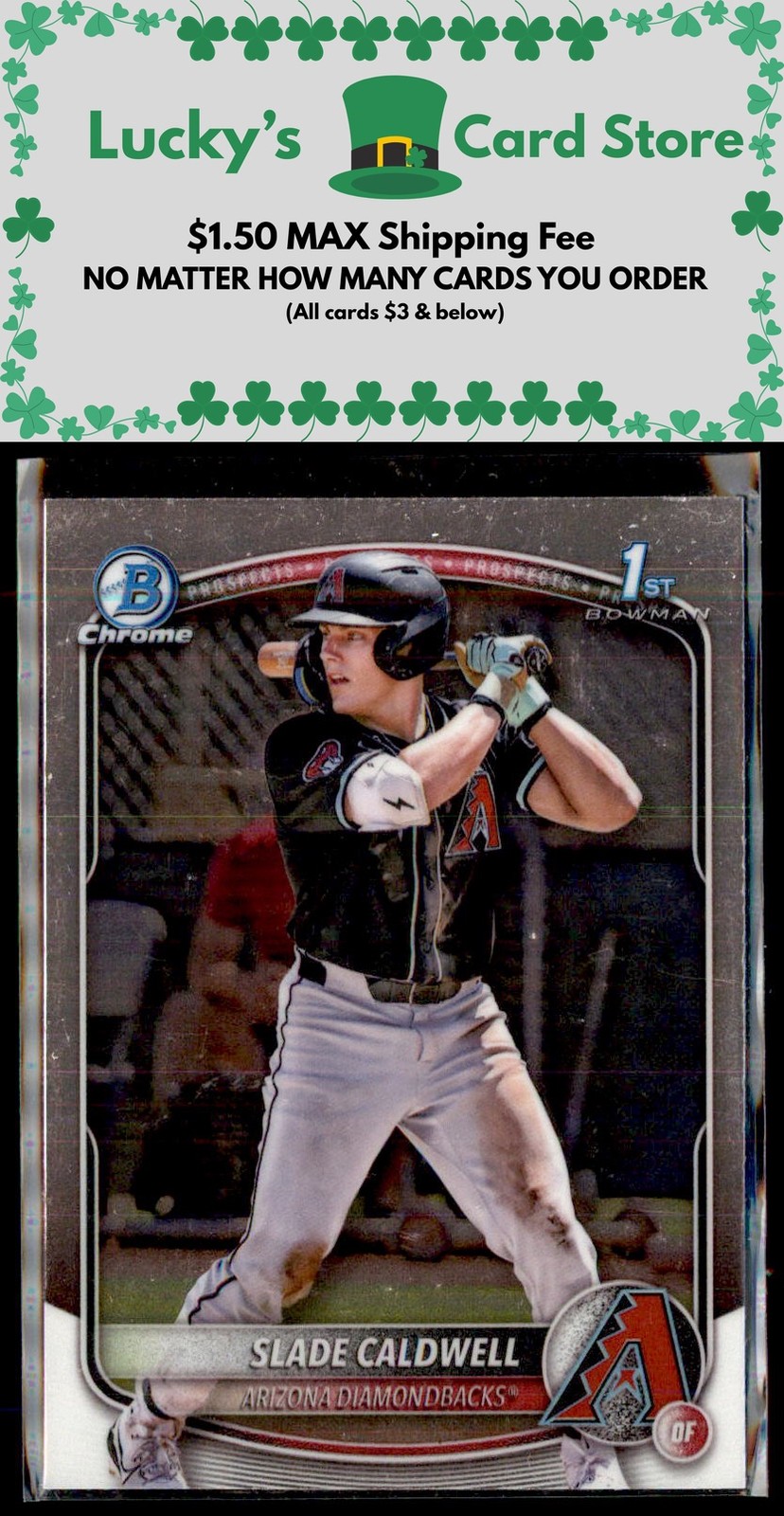2025 Bowman #BCP-21 Slade Caldwell Chrome Prospects 1st Bowman