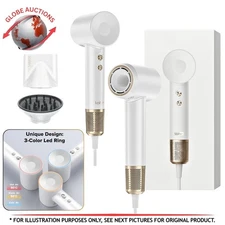 Laifen Swift Premium High Speed Hair Dryer Golden WhiteWith Diffuser & Smoother