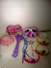 Dress Up - Princess Crown, Wand, Mask Lot Pretend Play Toy Costume Accessories