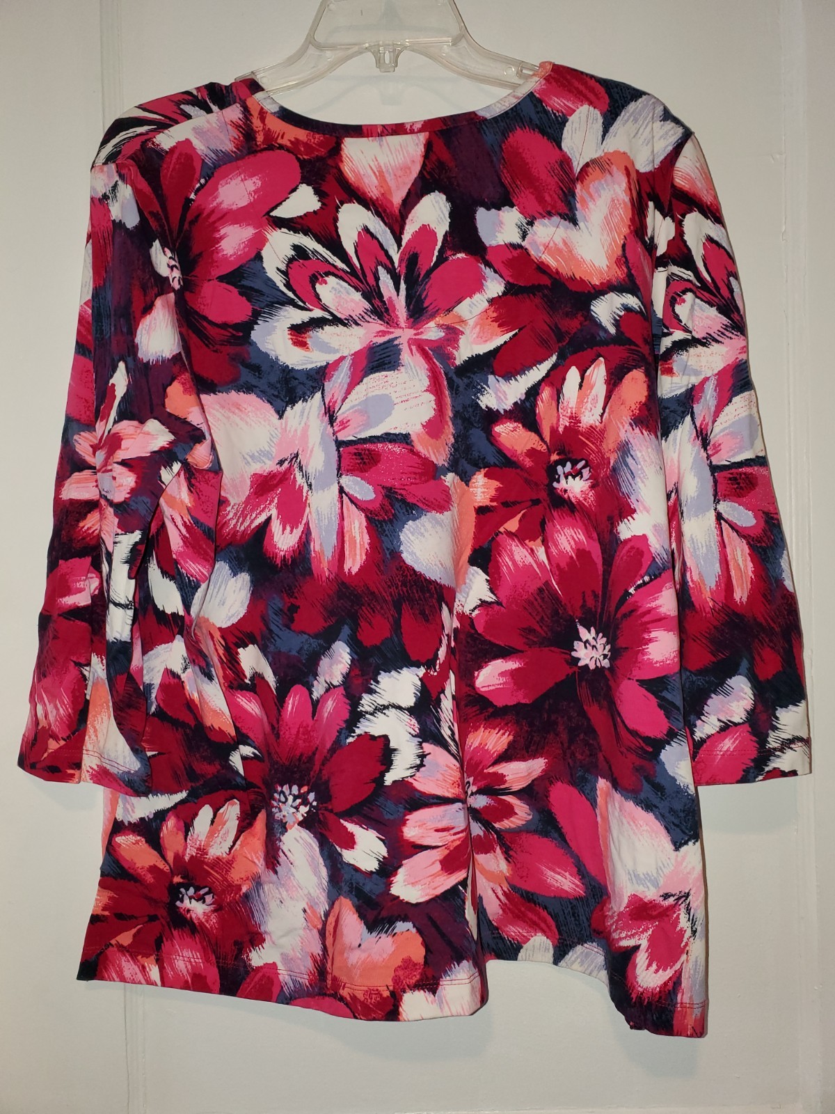 NWOT Alfred Dunner Top Multicolor Flower Size L #70