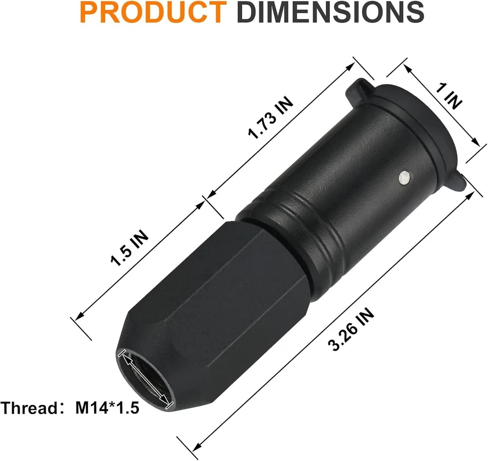 Spare Tire Lock, M14*1.5 Thread, Compatible with 2018+ Jeep Wrangler JL, 2 Keys Foto 2 de 4