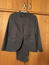 Edler COMMA Da-Hosenanzug Fb. Anthrazit, Gr. 40, Flockmuster/Hochtiefmuster