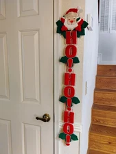 Vintage Lillian Vernon Ho Ho Ho Door Or Wall Hanging