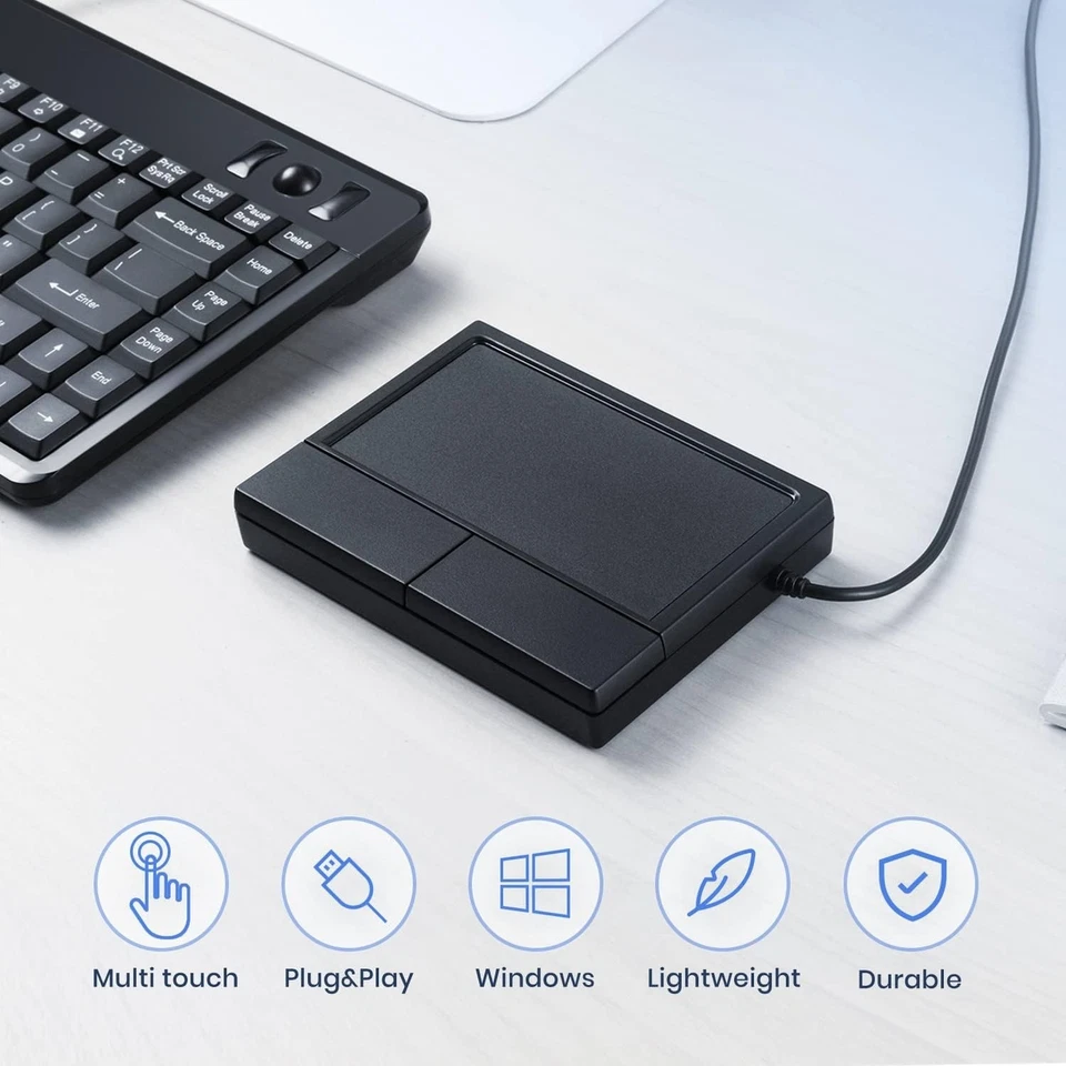 PERIPAD-504 Ergonomic Wired Touchpad - Compact USB Input Device 120x90mm - Image 4 of 4