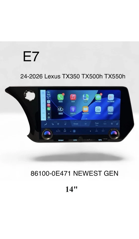 OEM 2024-2026 Lexus TX 14” Navigation Infotainment Screen Display 86100-0E471 - Image 1 of 4