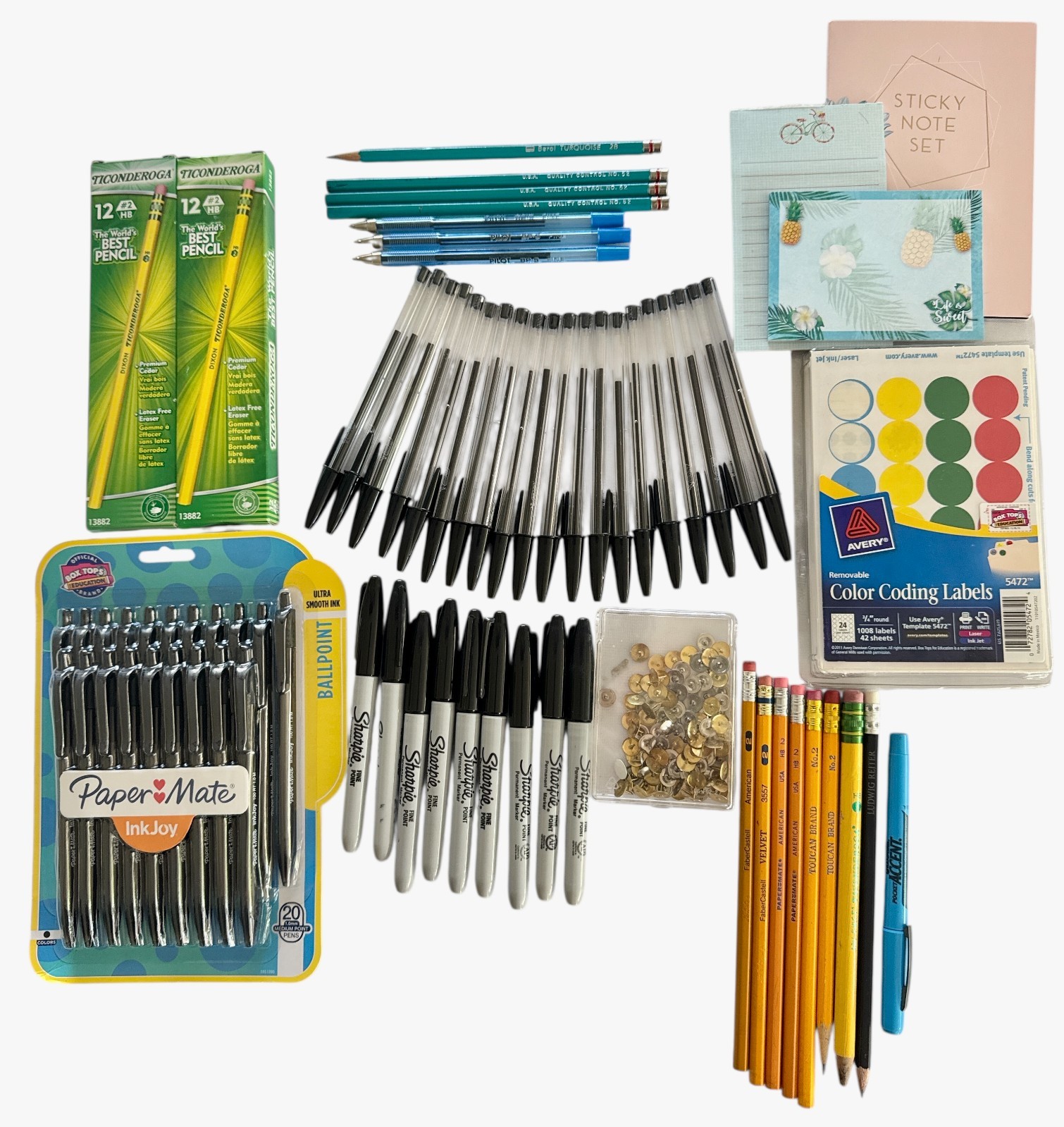 S Sticky Notes Push Pins Labels