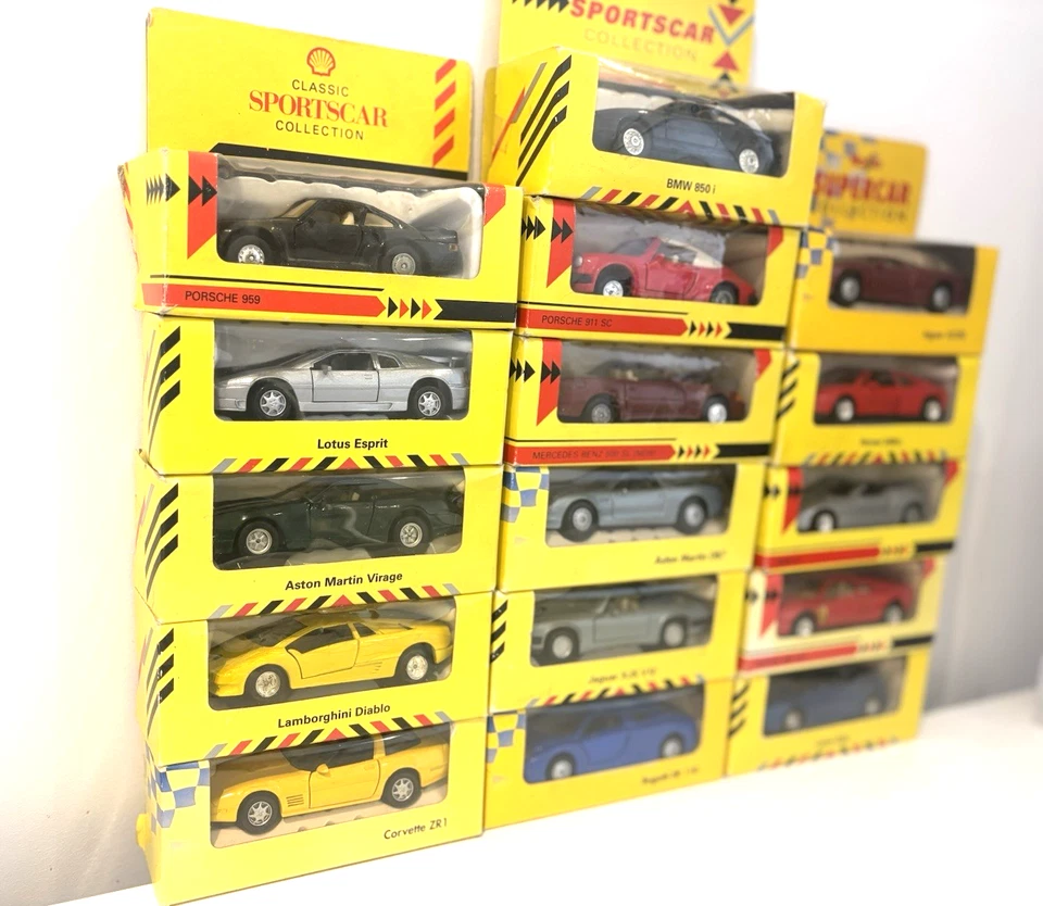 15 x полный комплект классический спортивный автомобиль набор 1.43 оболочка литой 1991 MIB новом B3 - Изображение 4 из 4