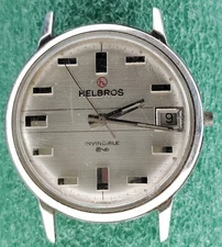 C1583 mens Helbros Invincible Manual FHF ST  96-4 Vintage Watch Works Parts lot