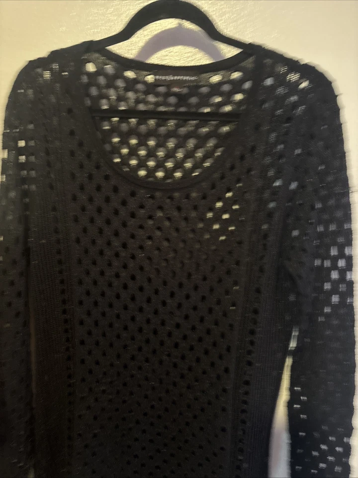 Camisa Suéter Rock & Republic Negra Cadena Gang Manga Larga Talla Grande Foto 2 de 4