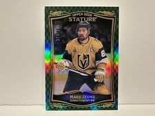 2024-25 Upper Deck Stature 2023-24 Base Green /375 Mark Stone #10 Hockey Card
