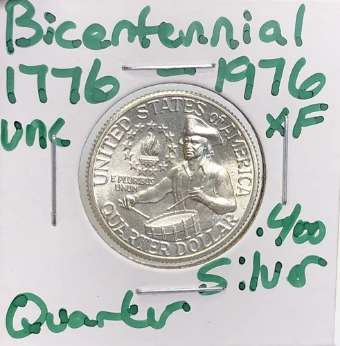 1976 S SILVER Bicentennial Washington Quarter BU UNC XF Details 40% Silver - 25G