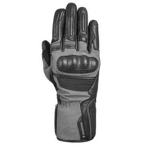 Oxford Hexham WP Mens Waterproof Thermal Motorcycle Motorbike Gloves Grey Black