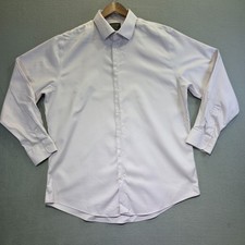 Nordstrom Men's Purple Traditional Fit Non-Iron Dress Shirt Size 16.5-34/35