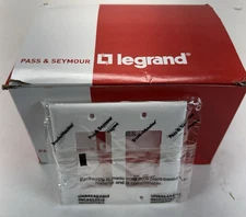 *20pcs* Legrand Pass & Seymour TP262-W Trademaster Wall Plate 2 Gang, White